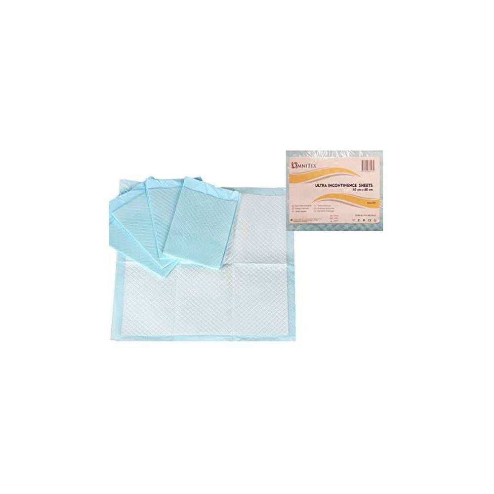 Omnitex 40cm x 60cm Ultra Disposable Chair Incontinence Sheets Pack of 25
