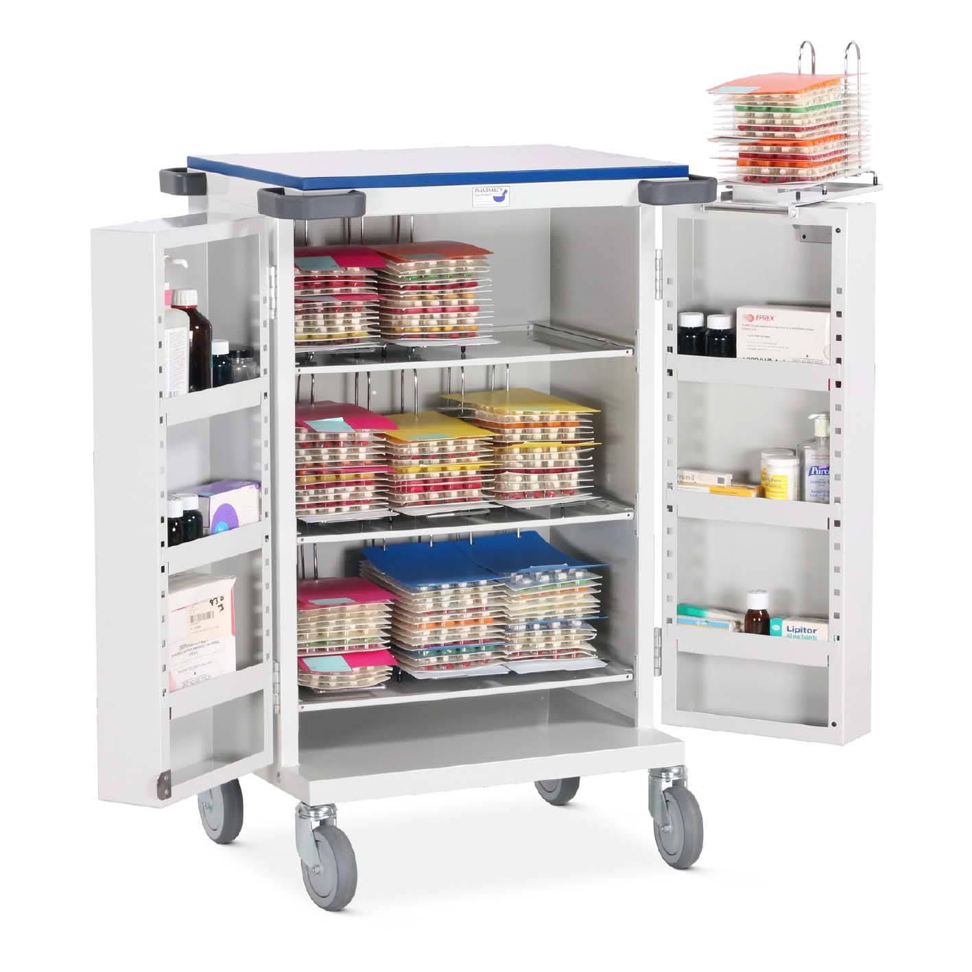 106cm Unit Dosage Trolley Double Door Blister Pack