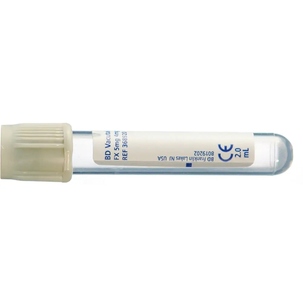 BD Vacutainer 2ml Fluoride/Oxalate Grey Blood Collection Tubes