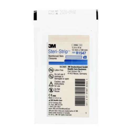 3M Steri-Strip 12mm x 100mm Reinforced Skin Closures Pack of 6