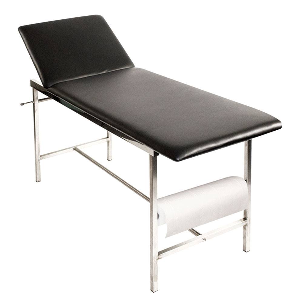 Treatment Couch with Couch Roll Holder Black