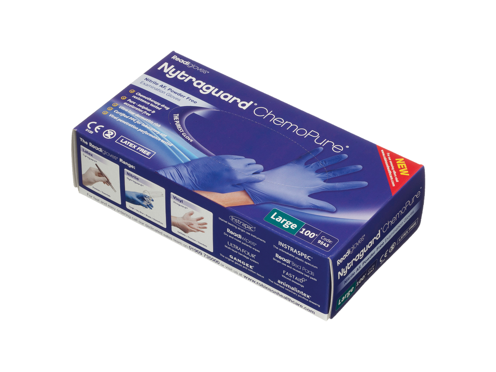 Nytraguard Chemopure Nitrile Gloves Box of 100