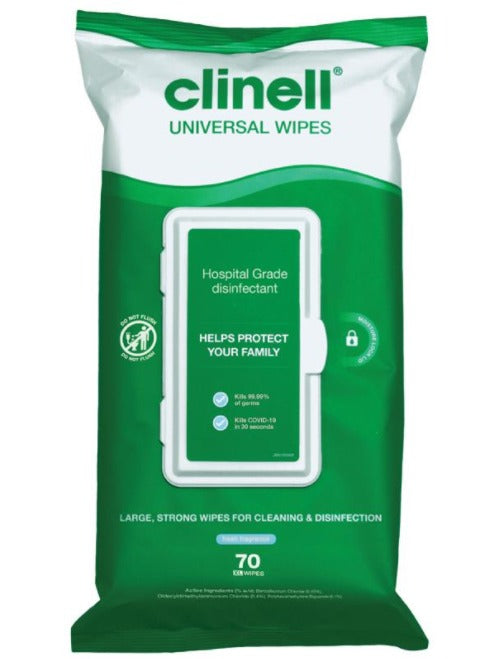 Clinell Universal Wipes Pack of 70