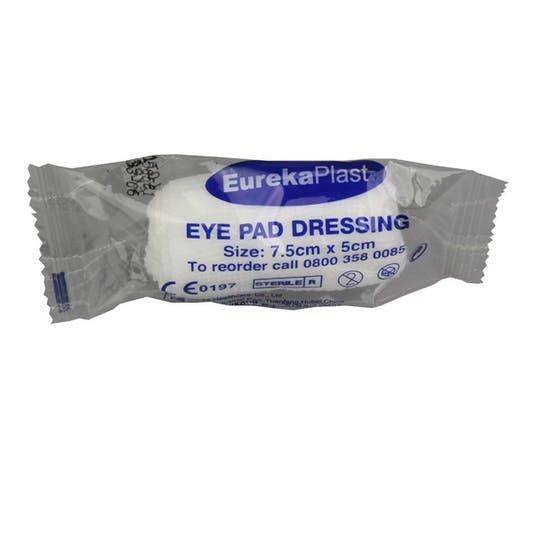 EurekaPlast Sterile Eye Pad Dressing EurekaPlast 7.5cm x 5cm UKMEDI UK Medical Supplies