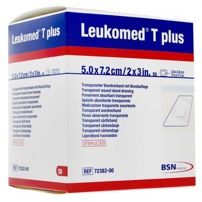 7.2cm x 5cm Leukomed T Plus Transparent Film Dressing 7.2cm x 5cm