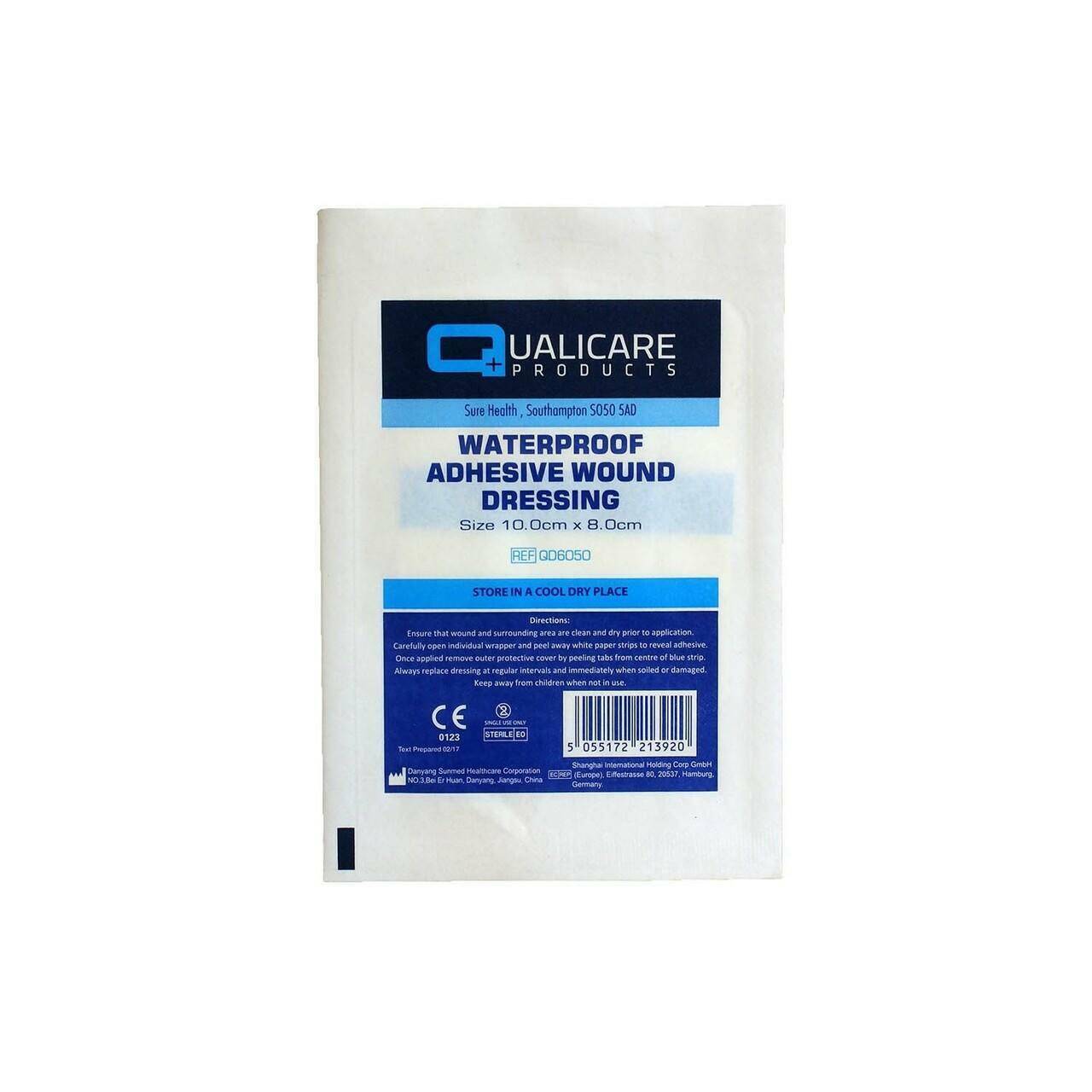 Waterproof Adhesive Wound Dressing 10cm x 8cm