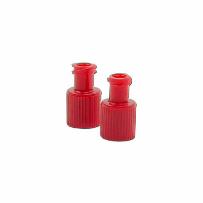 Red Sterile Syringe Caps Combi Stopper Luer Fitting