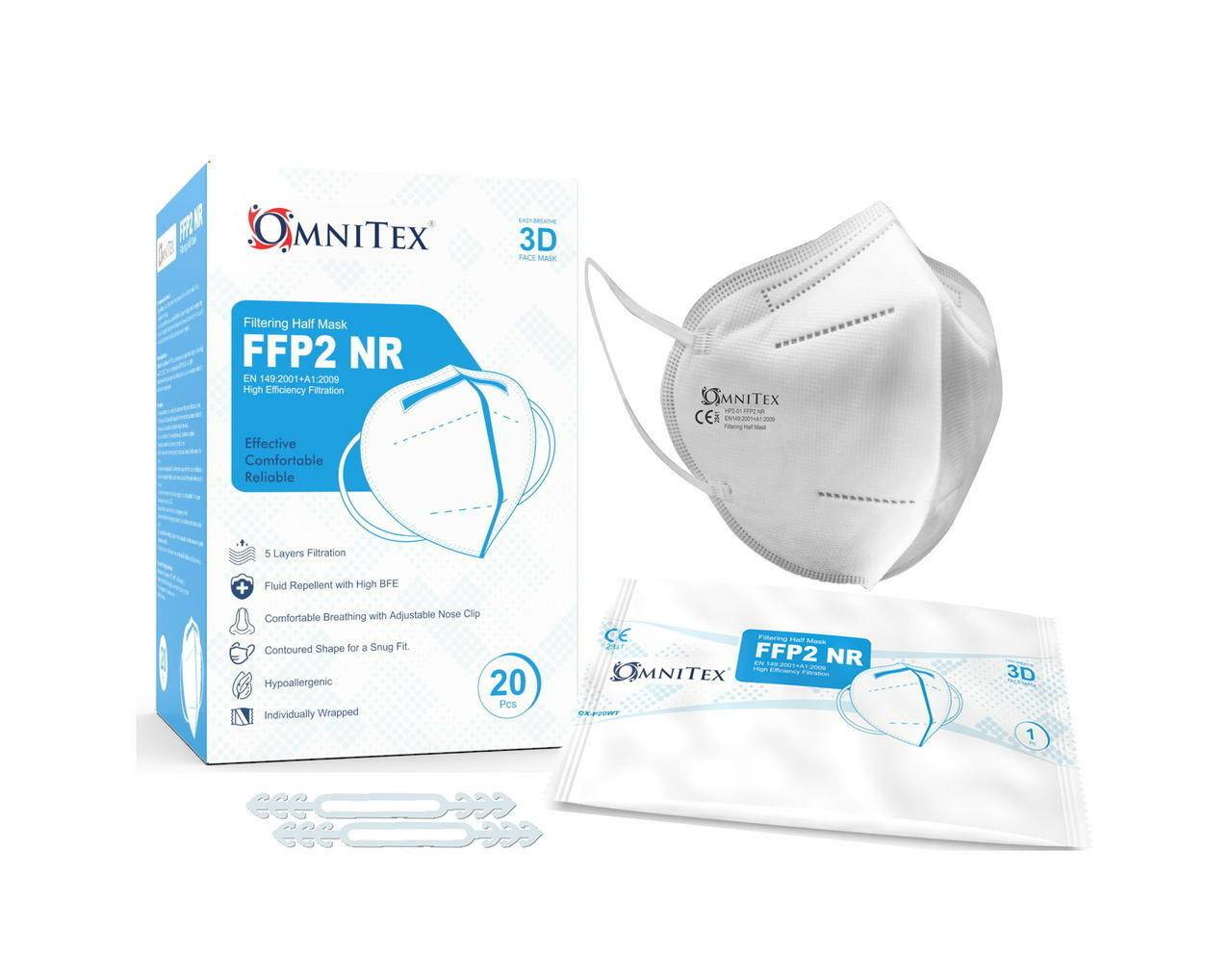 FFP2 Masks x 20 - White