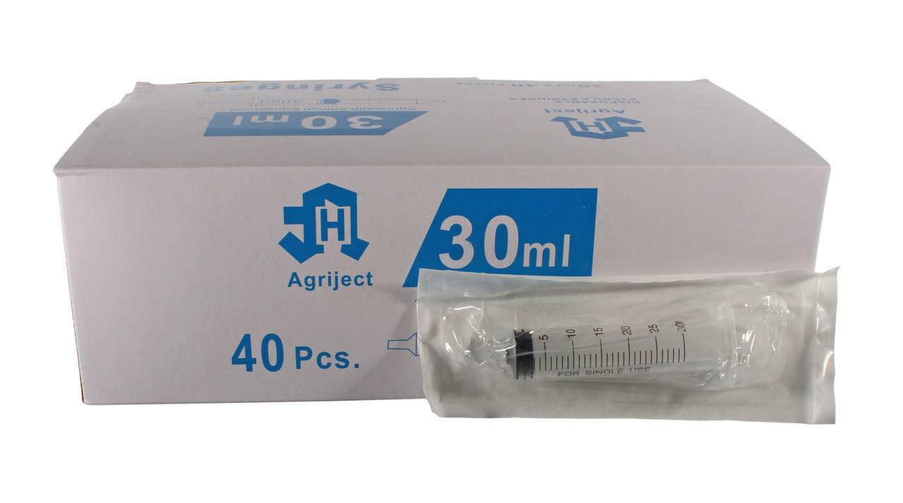 30ml Agriject Syringe Luer Slip Side Tip