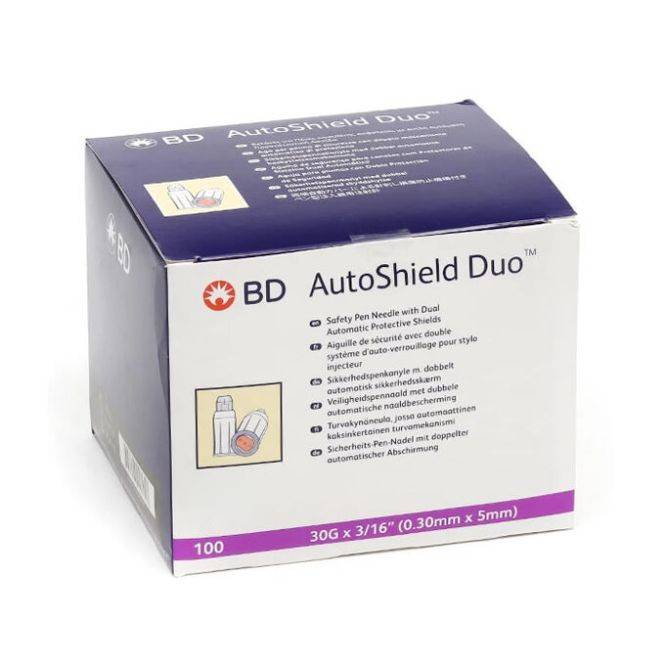 30g x 5mm BD AutoShield Duo Pen Needles Box of 100