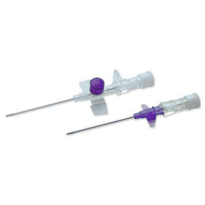 26g Violet 0.75 inch Terumo Versatus Winged and Ported IV Cannula