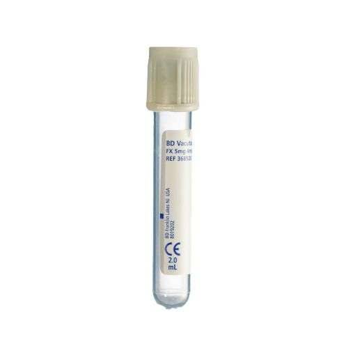 BD - BD Vacutainer 2ml Plastic Fluoride/Oxalate Tube with Grey Cap - 368920 UKMEDI.CO.UK UK Medical Supplies