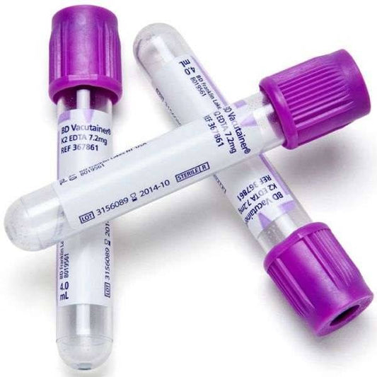BD - BD Vacutainer 4ml EDTA K2E Lavender Blood Collection Tubes - 367839 UKMEDI.CO.UK UK Medical Supplies