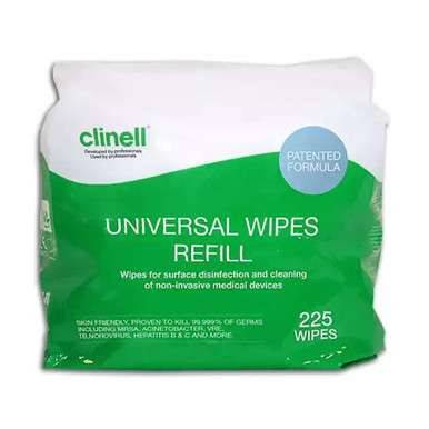 Clinell Universal Wipes Tub of 225 Refill - UKMEDI