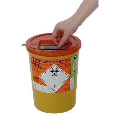 3.75 Litre Sharpsguard Orange Sharps Bin