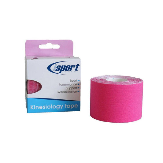 Pink Kinesiology Tape 5cm x 5m isport Performance SP12404 UKMEDI.CO.UK