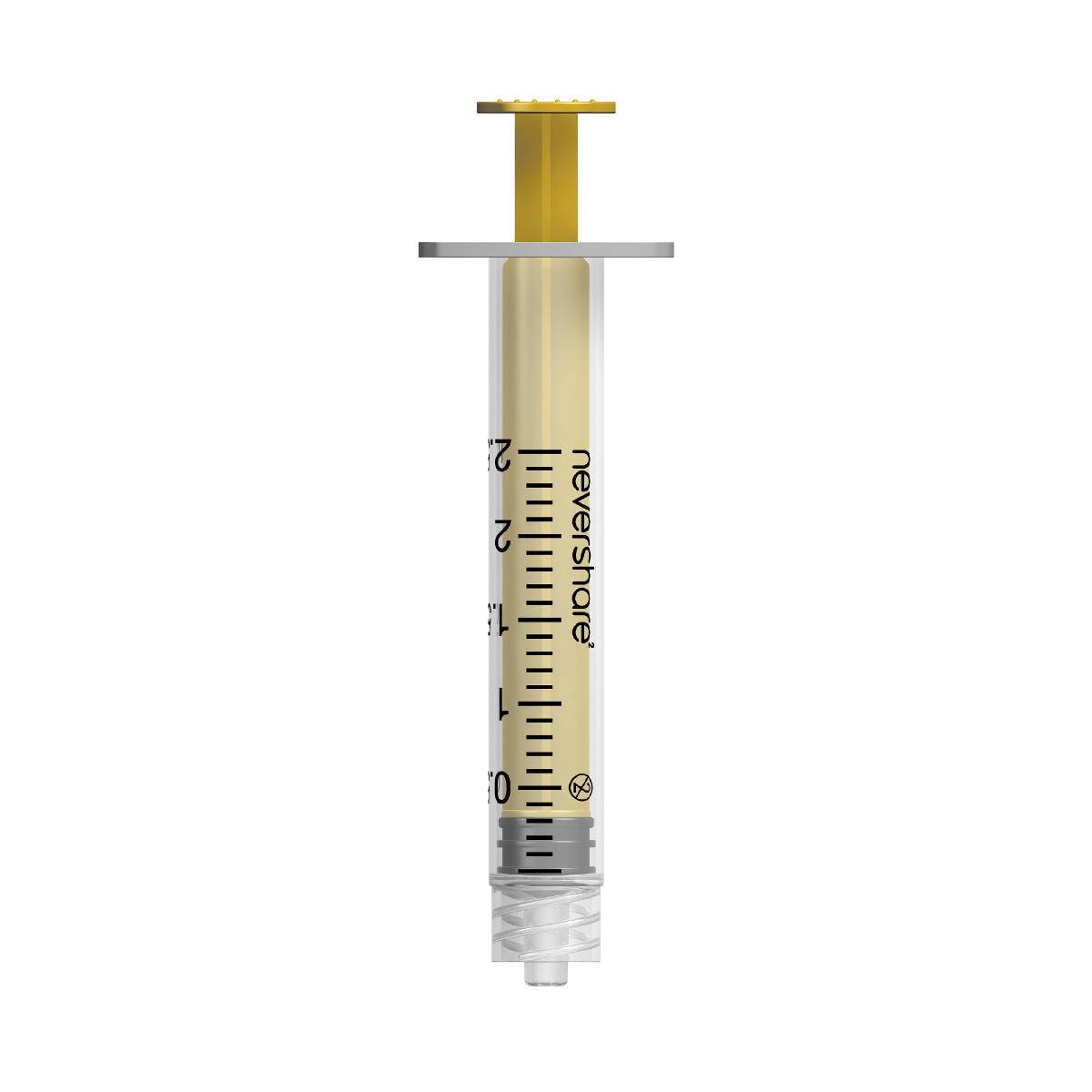 Nevershare 2.5ml Yellow Nevershare Luer Lock Syringes S245 UKMEDI - UK Medical Supplies