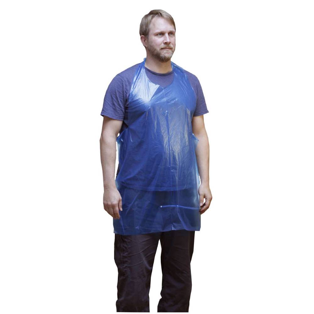 Blue Premium Disposable Aprons on a Roll Pack of 200