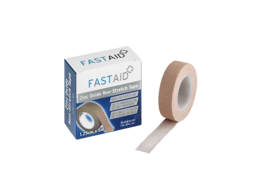 Fast Aid Zinc Oxide Non Stretch Tape 1.25cm x 5m