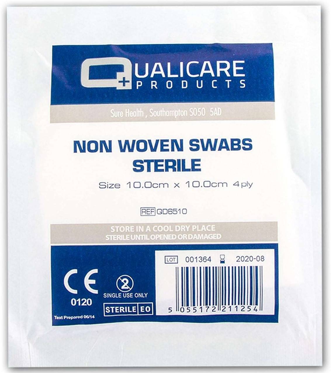 10 x 10 cm 4 ply Non Woven Sterile Swabs 5 Pcs - UKMEDI