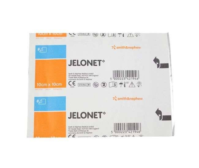 10cm x 10cm Jelonet Paraffin Gauze Dressing BP