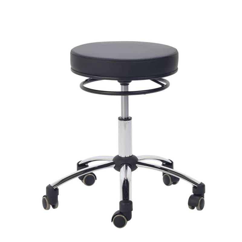 Black Swivel Stool with Release Ring - UKMEDI