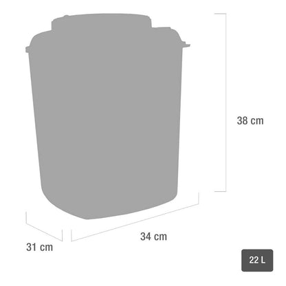 22 Litre Teqler Yellow Sharps Bin