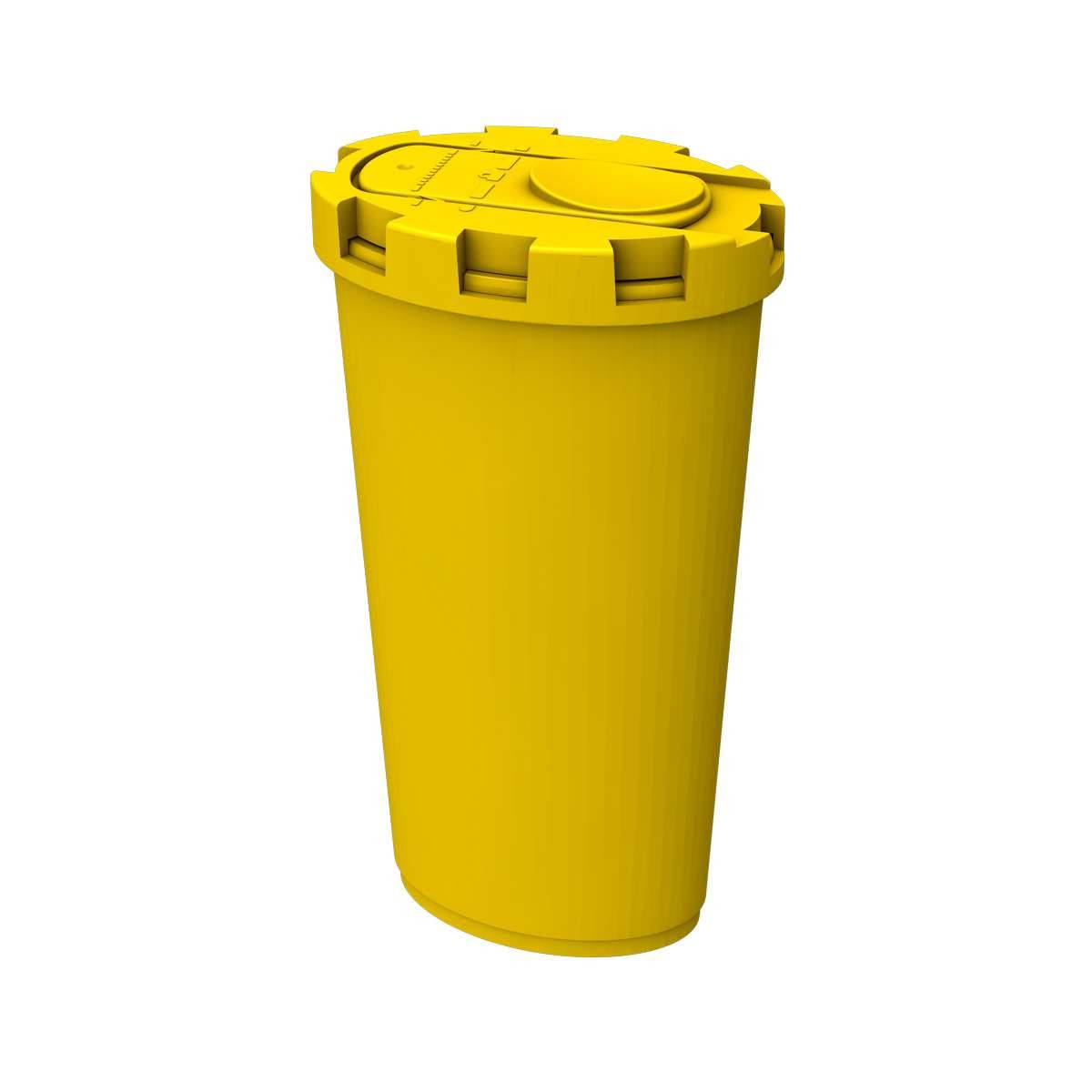 Yellow Compact Sharps Bin